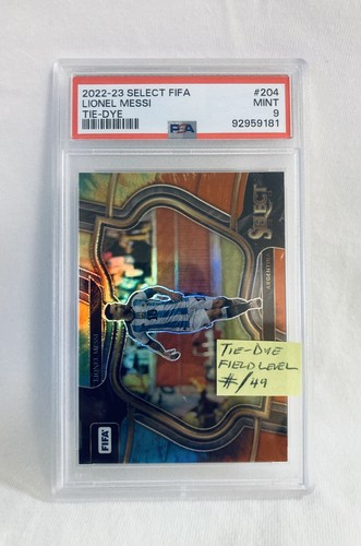 Lionel Messi [Tie Dye] #204 2022 Panini Select FIFA card