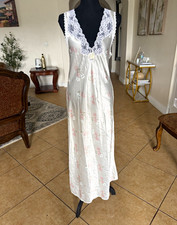 Vintage Christian Dior Ivory Floral Lace Trim Slip dress