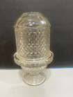 Fairy candle light - Clear unmarked glass diamond point 6.5" Viking?