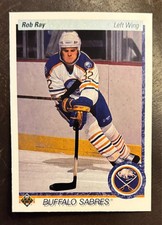 1990-91 Upper Deck #516 Rob Ray RC Rookie Card Buffalo Sabres. rookie card picture