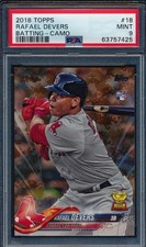 2018 Topps Rafael Devers Camo Rookie /25 RC #18 PSA 9 MINT