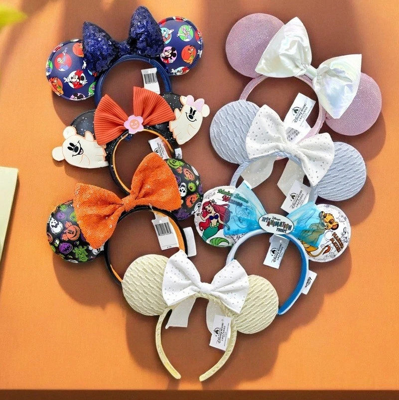 230+ Estilos Parques Disney Lentejuelas Princesa Mickey Minnie Mouse Orejas Diadema EE. UU. Foto 3 de 4