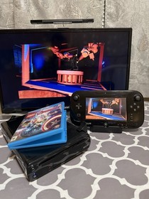 Nintendo Wii U 32GB Console Deluxe Set - Black Working Console Gamepad And Game
