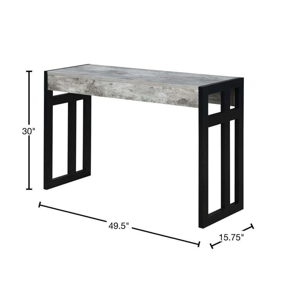Convenience Concepts Console Table 49.5"x15.75"x30" Faux Birch+Black Rectangle - Image 4 of 4