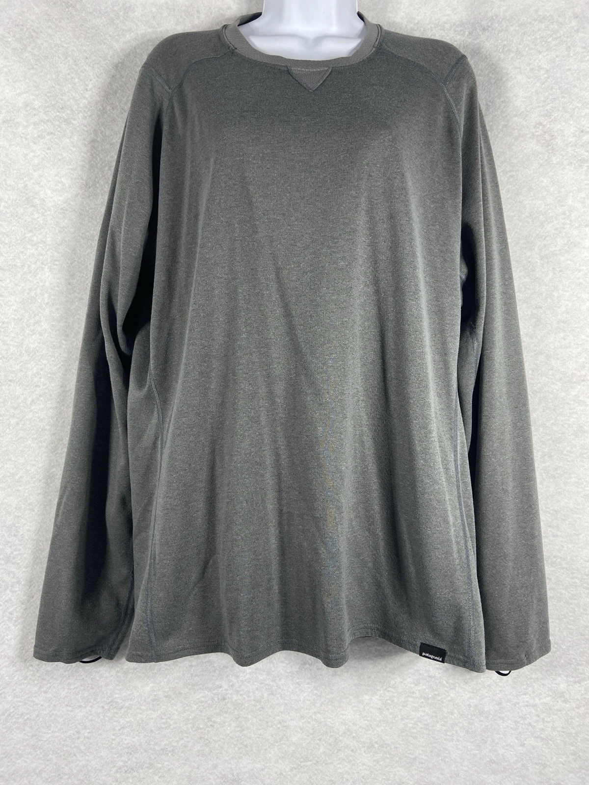 Patagonia Capalene 3 Midweight Shirt Mens XL Gray Crew Neck Long Sleeve