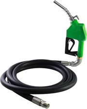 3/4'' x 10' Fuel Transfer Hose w/ 3/4 Auto Fuel Nozzle 13/16" Spout 16 GPM Flow