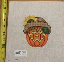 VTG Painted Pony Designs 417 Halloween Pumpkin Hand Painted Needlepoint Canvas