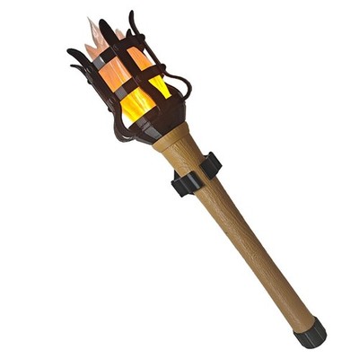 Medieval Handheld Torch Prop LED Light,Realistic Flame Torch for Games Sports...