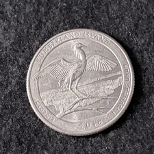 2018 P Cumberland Island Quarter Circulated Free Shipping