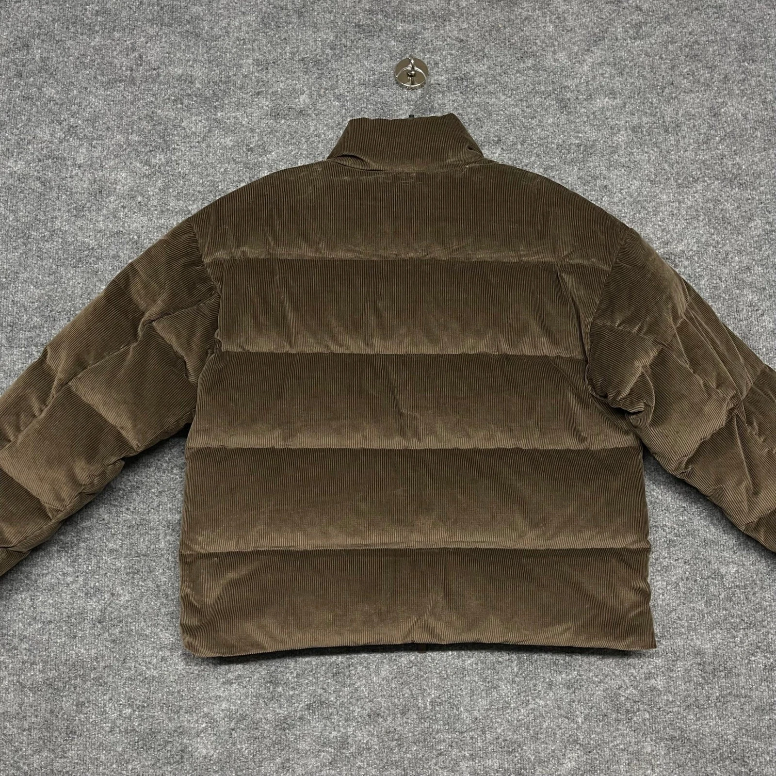 Jordan Flight Puffer Jacket Mens XL Baroque Brown Corduroy Duck Down Loose Fit image 5