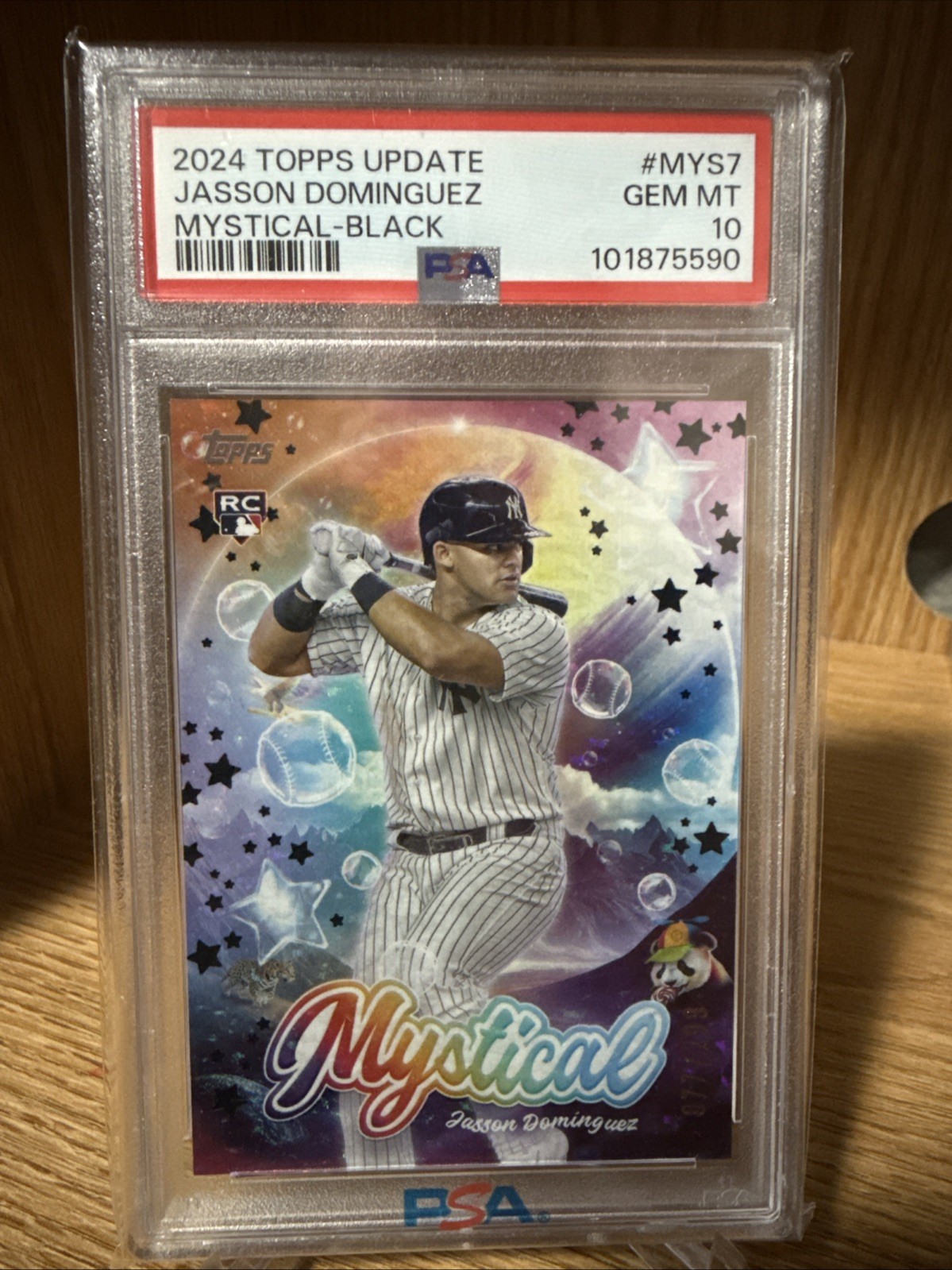 2024 Topps Update Mystical Jasson Dominguez #MYS7 Black /299 (RC) PSA 10 Yankees