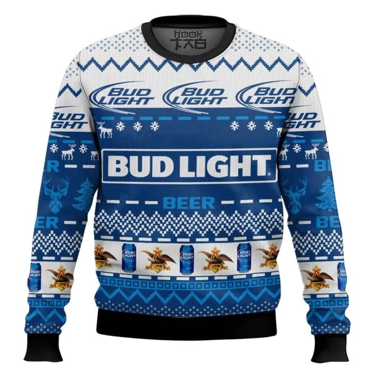 Bud Light Lager Ugly Christmas Sweater