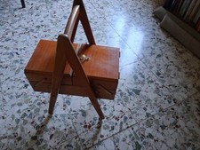 Ancienne Travailleuse Bois années 50 Sur Roulettes 