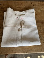 Antikes Leinenhemd, Vintage Nachthemd, Reines...