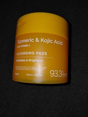 Turmeric Kojic Acid Vitamin C Cleansing Pads 120ml Exfoliating Brightening