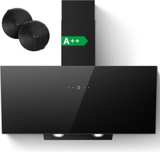 Cappa Cucina 90 Cm, 700 M³/H Cappa Aspirante Con Scarico/Ricircolo, Efficienza A