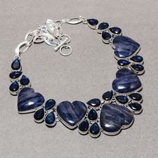 Sodalite Iolite Gemstone Fashion Ethnic Jewelry Handmade Necklace 18" SR
