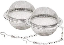 2Pcs Stainless Steel Mesh Tea Ball 2.1 Inch Tea Strainers Teas Infuser Strainer