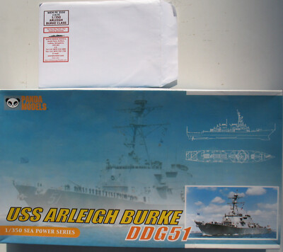PANDA MODELS USS Arleigh Burke DDG51 Destroyer + White Ensign Photo-Etched 1:350