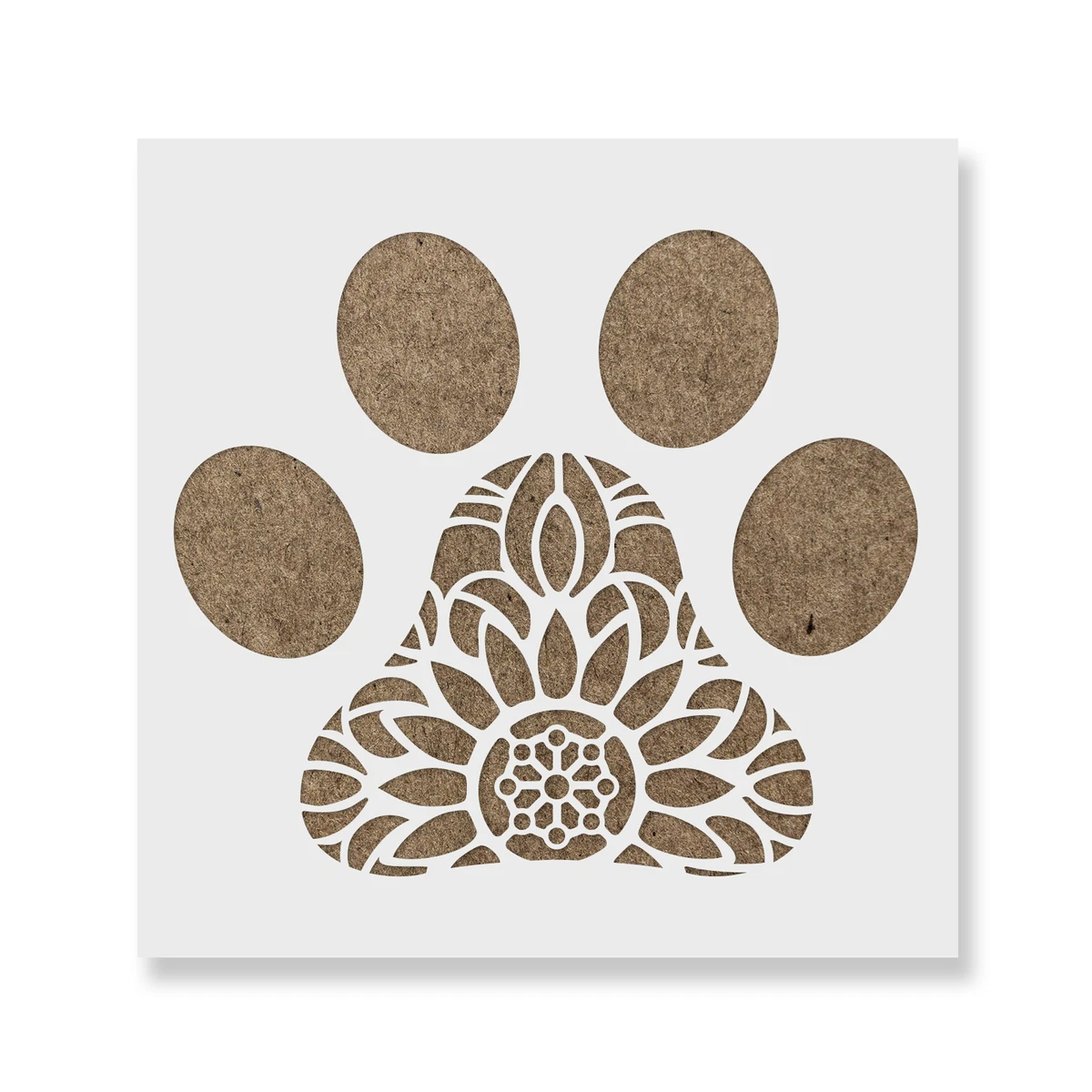 Dog Paw Print Stencil