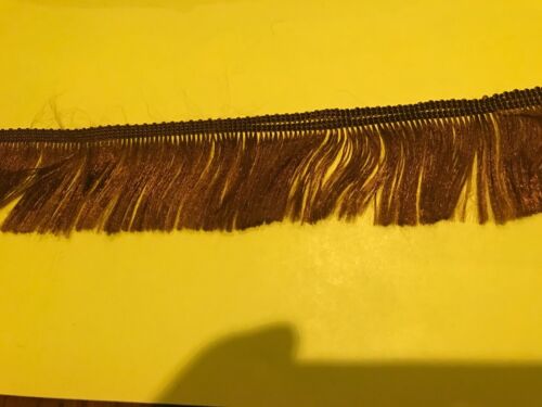 1 mètre bordure frange large env. 3,5 cm franges bande frange bande décorative marron - Photo 1/1