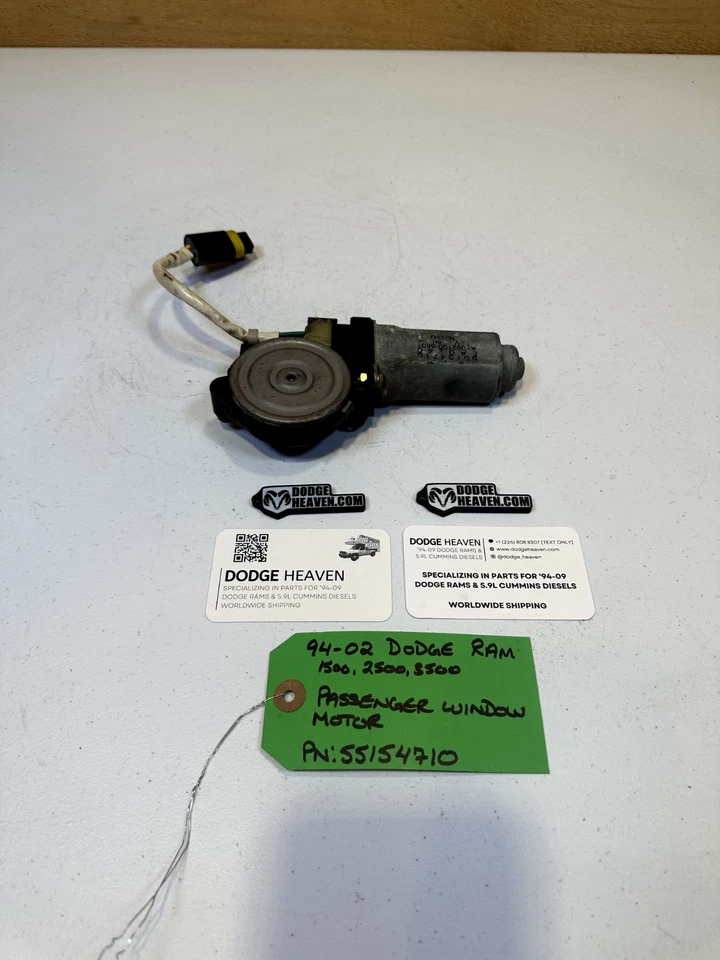 Dodge Ram 1500 2500 3500 1994-2002 fabricante de equipos originales motor de ventana de pasajeros 55154710 Foto 2 de 4