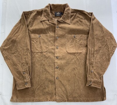 Vintage RRL Double RL Ralph Lauren Shirt Corduroy Men Size XL Light Brown  Good
