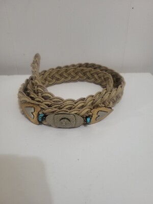 Vintage Marjorie Baer SF braided Metel N Brass Heart Buckle 