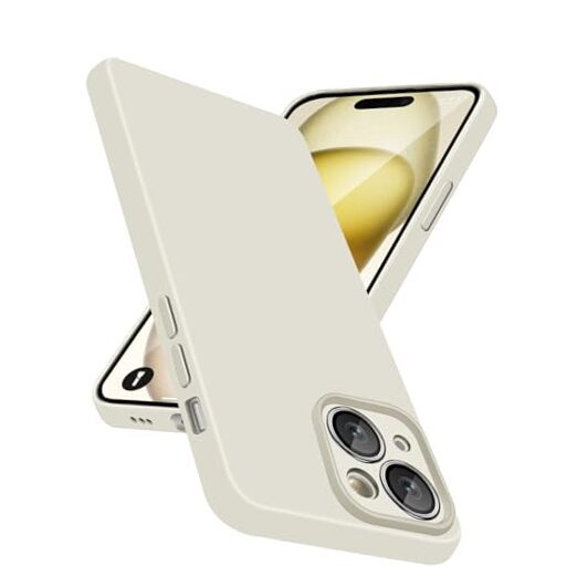 Case for Case,Anti-Scratch Microfiber Lining,Slim Soft iPhone 15 Beige