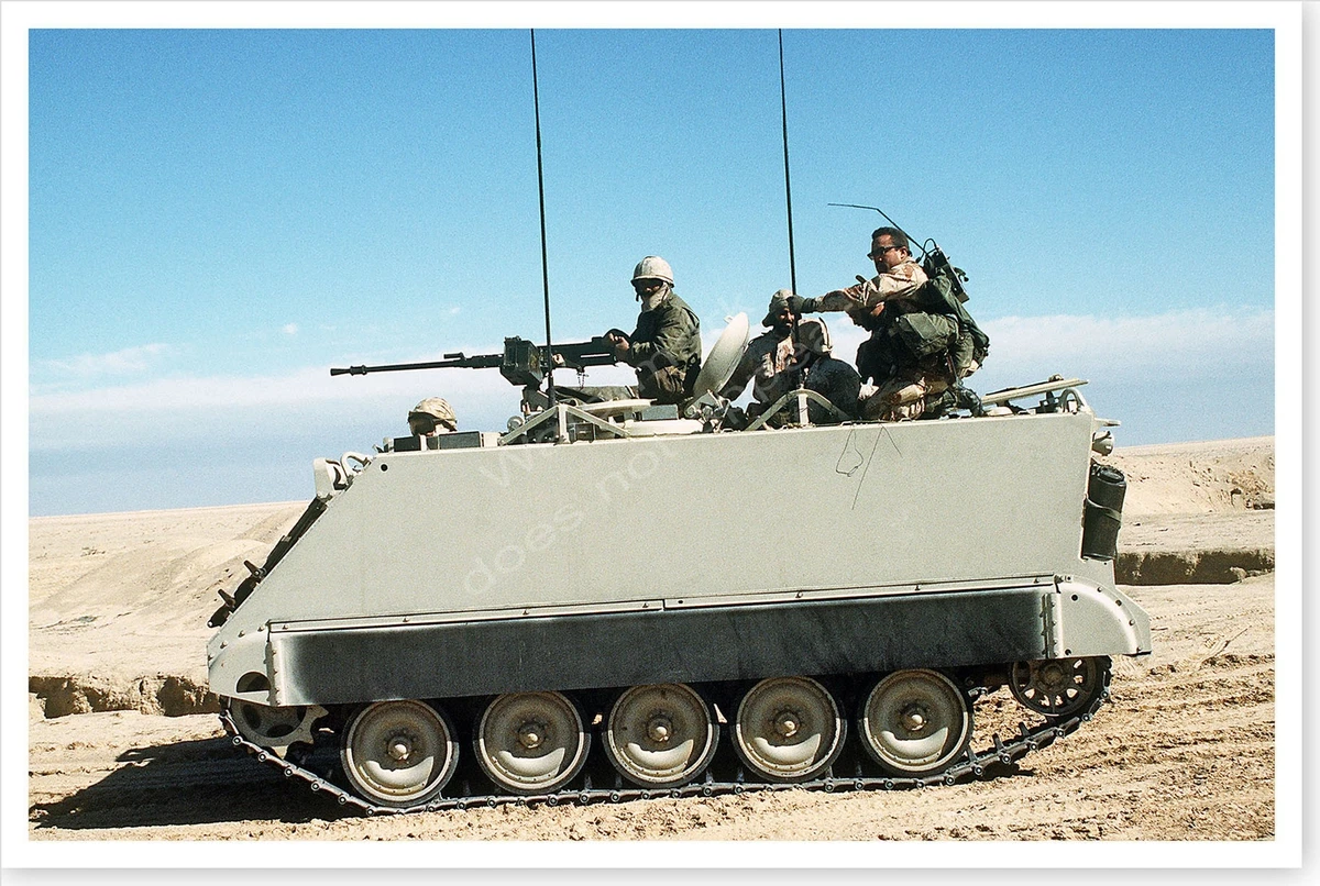 M-113 Armored Personnel Carrier Operation Desert Storm 8x12 Silver 