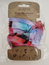 Karma Gifts Wide Headband, Multi Color - NEW