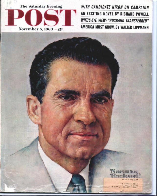 SATURDAY EVENING POST 11/5/60 Norman Rockwell Richard M. Nixon 100% Complete