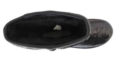 New NIB Ugg Classic Short Black Sequined Cosmos Boots Shearling