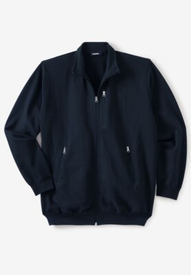 KING SIZE MEN'S FULL-ZIP FLEECE JACKET, SIZE XL BIG, (ID#6523021