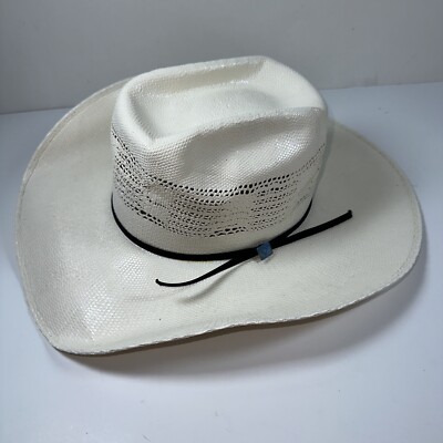 Cody Johnson Straw Ribbon Tie Cowboy Hat, Natural Mens Size 7 1/4