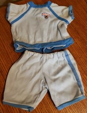 Teddy Ruxpin Bear Blue Shirt and Shorts ONLY Very Rare 1984-1985 outfit