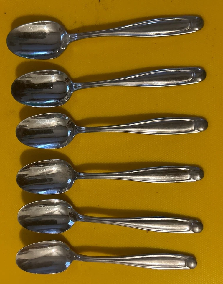 6 Teaspoons 6 1/4” Oneida Alexandria 18/0 Stainless Flatware Discontinued - Image 2 of 4