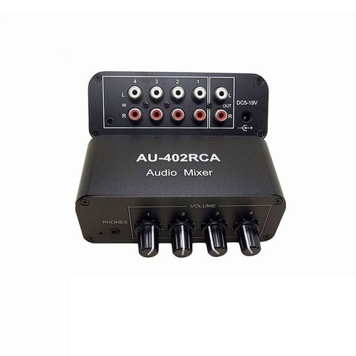 AU-402RCA Mixer Audio Distributore Audio per Cuffie 3.5MM Dispositivi Audio - Foto 2 di 4