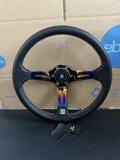 350mm Deep Dish Steering Wheel - Fit 6 Hole Hub Like Nardi Nrg Grip
