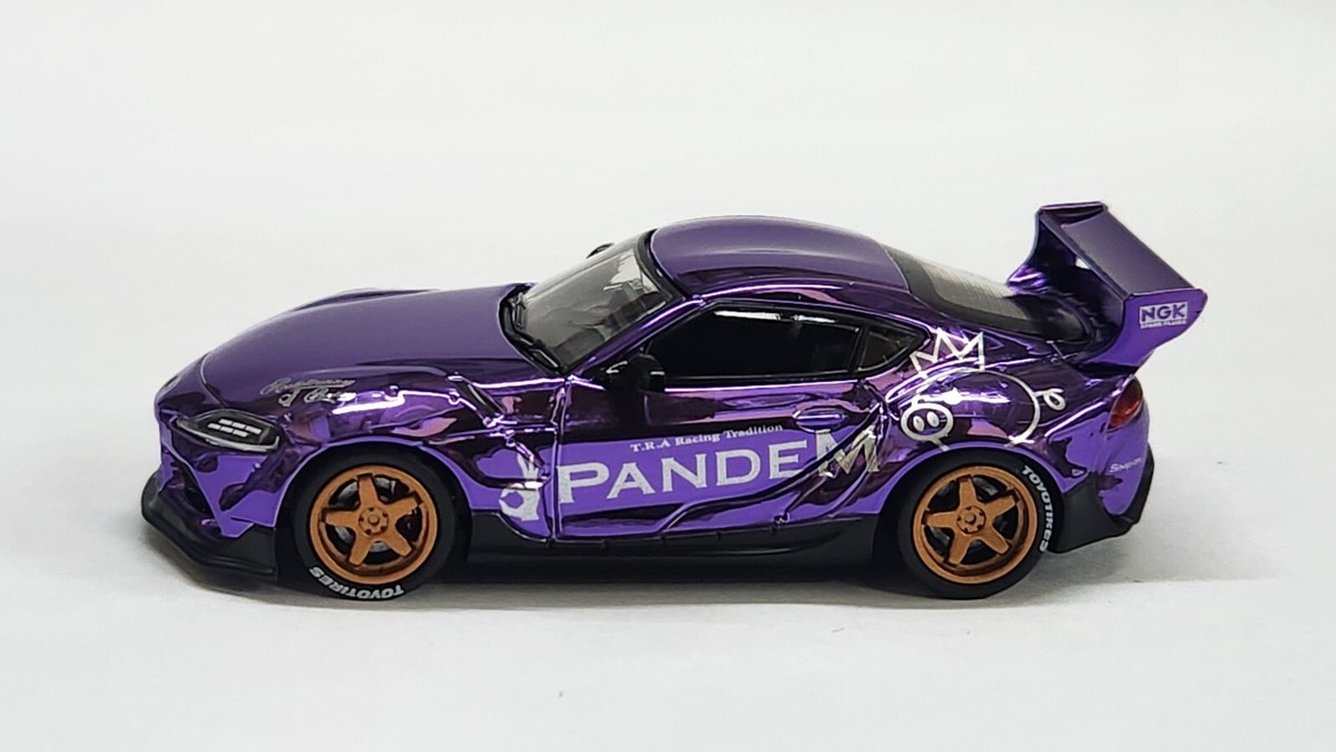Chase 1:64 Pop Race Toyota GR Supra Pandem Purple Chrome Tokyo