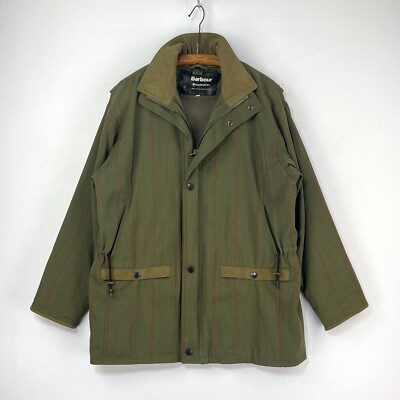Barbour Trapper Endurance Tweed Coat Mens Medium Green Shooting Field  Jacket UK