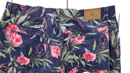 LAUREN RALPH LAUREN TROPISCHER BLÄTTERDRUCK HOSE GRÖSSE 14 Damen Urlaub Spaß - Bild 4 von 4