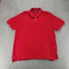 Chaps Shirt Mens XXL Red Polo Golf Outdoors Casual Preppy Logo Short Sleeve