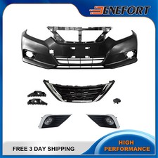 Front Bumper Cover & Grille & Fog Lights Fits...