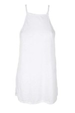 Miken Swim White Sleeveless Keyhole Back Tunic Cover-Up
