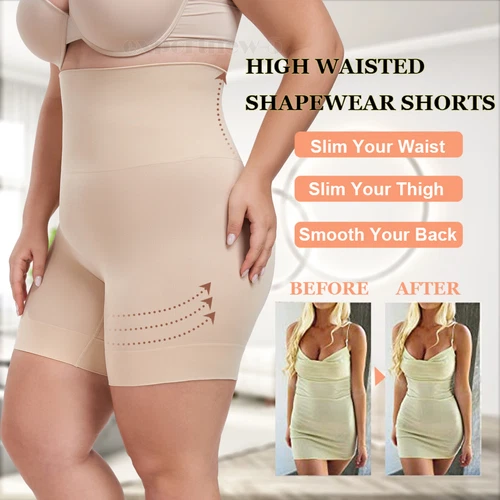Plus Size Women Smoothing Shapewear Slip Short Tummy Control Slimmer Body Shaper - Picture 4 of 29