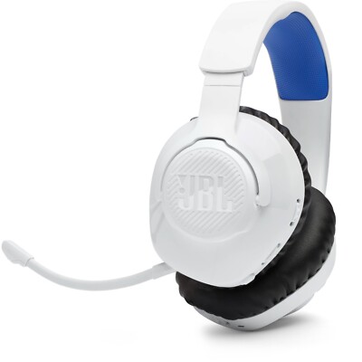 JBL Quantum 360P Console Wireless OverEar Gaming Headset for PlayStation (White)
