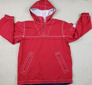 Gap Kids Size XL 12 Windbreaker Hooded Pullover Jacket  Red Lightweight 