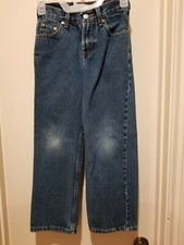 Levis 550 Relaxed Jeans Youth 9 Measures 22.5x23.5 Medium Wash Straight Leg