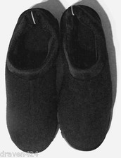 WOMENS BLACK SLIPPERS WITH MEMORY FOAM - SIZE XL SIZE 12 - NEW 366189